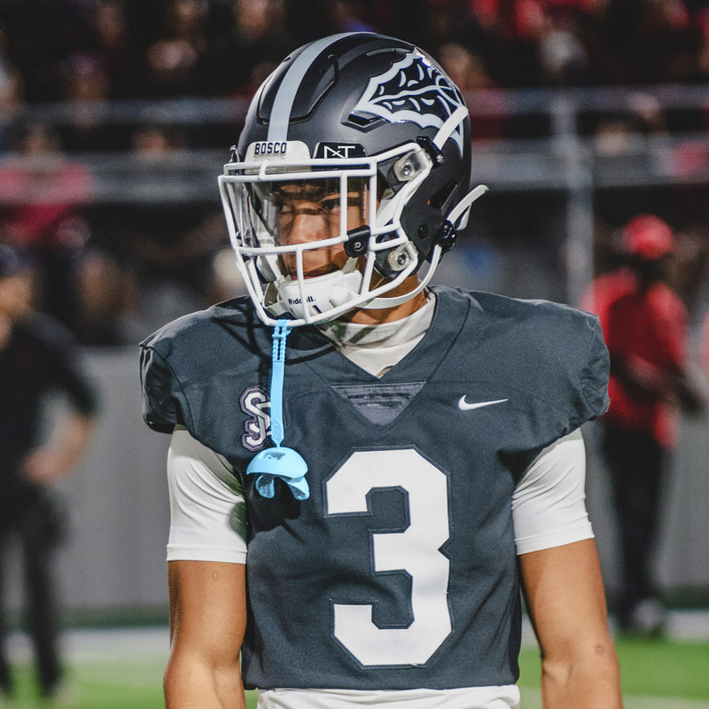 Load image into Gallery viewer, Football Mouthguard Baby Blue
