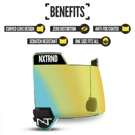 NXTRND VZR3™ Football Visor Clear Gold