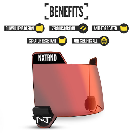 NXTRND VZR3™ Football Visor Clear Red