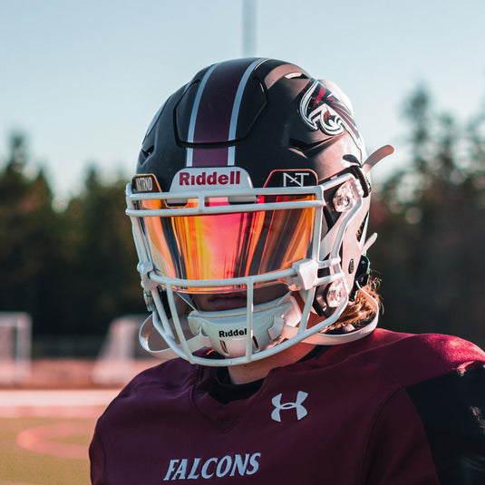 NXTRND VZR1™ Football Visor Clear Red