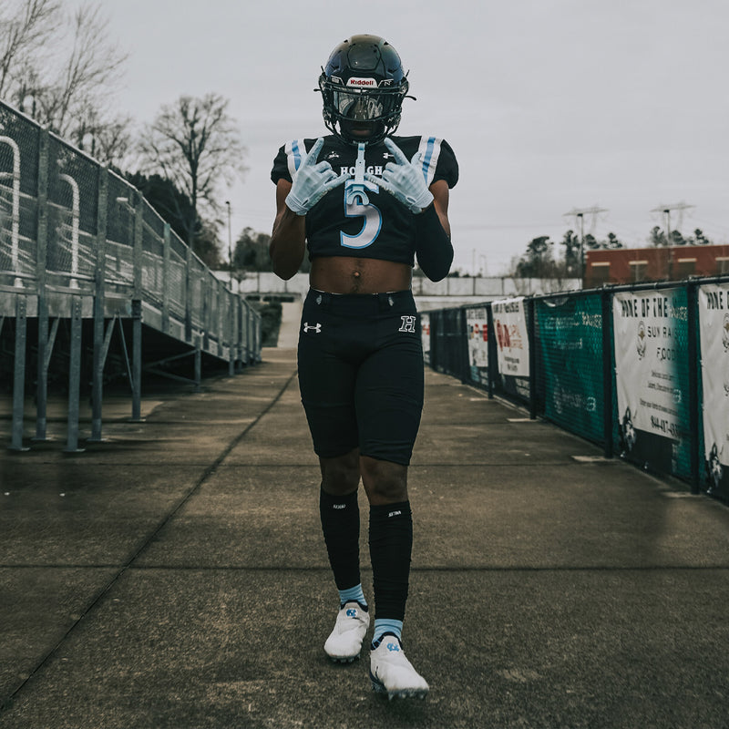 Load image into Gallery viewer, NXTRND Quarter Football Socks Columbia Blue 3-Pairs