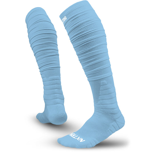 NXTRND XTD™ Scrunch Football Socks Columbia Blue