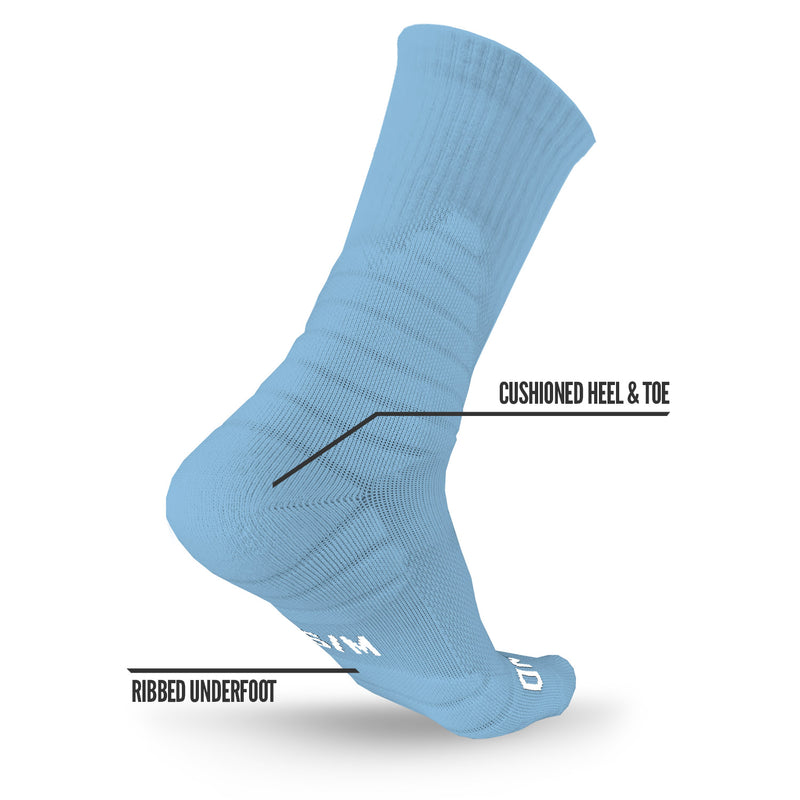 Load image into Gallery viewer, NXTRND Crew Socks Columbia Blue 3-Pairs