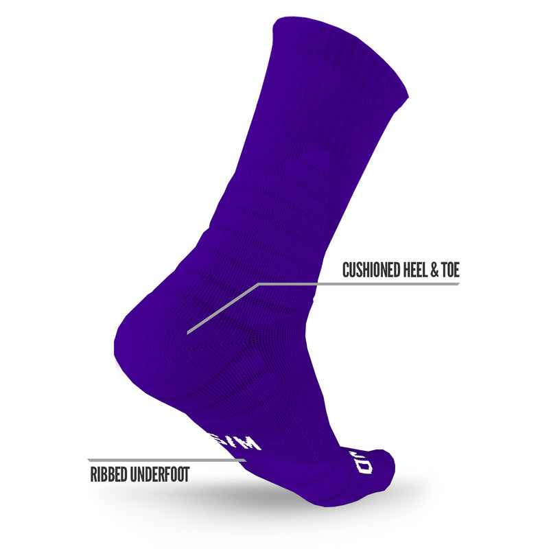 Load image into Gallery viewer, NXTRND Crew Socks Purple 3-Pairs

