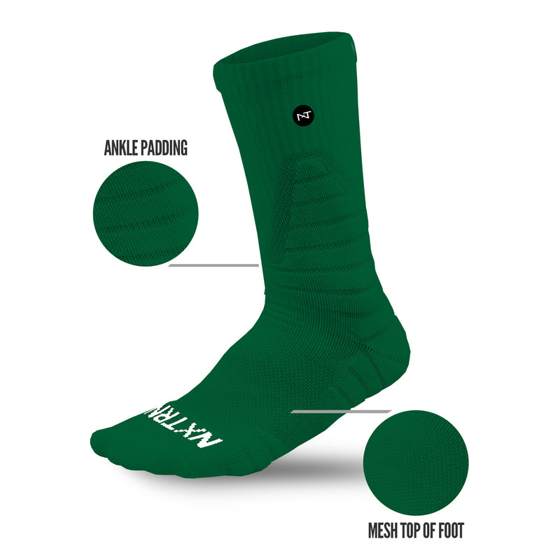 Load image into Gallery viewer, NXTRND Crew Socks Green 3-Pairs
