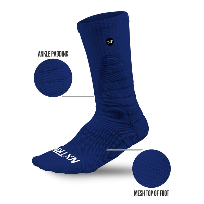 Load image into Gallery viewer, NXTRND Crew Socks Navy Blue 3-Pairs
