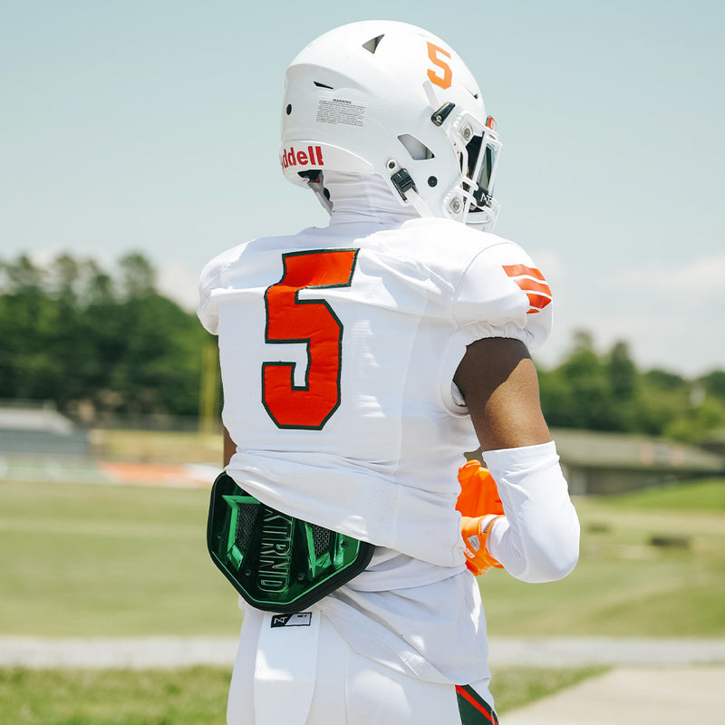 Load image into Gallery viewer, NXTRND B-PLATE™ Football Back Plate Chrome Dark Green
