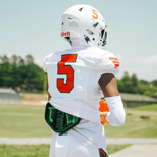 NXTRND B-PLATE™ Football Back Plate Chrome Dark Green