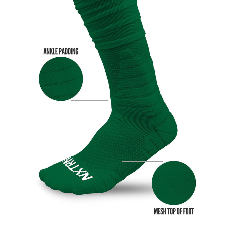 Load image into Gallery viewer, NXTRND XTD™ Scrunch Football Socks Green
