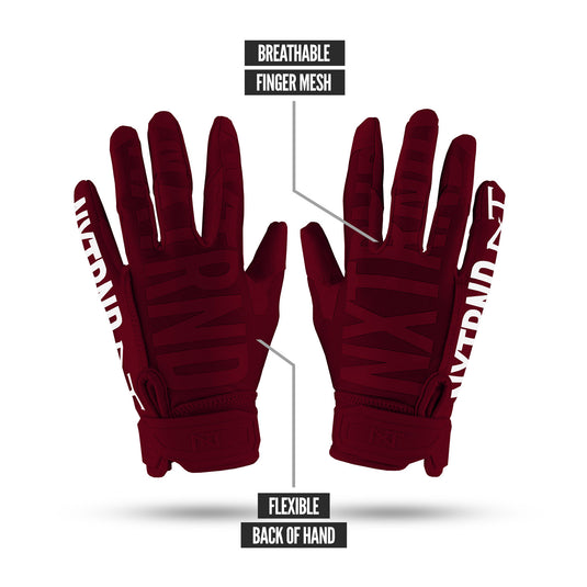 NXTRND G1™ Football Gloves Maroon