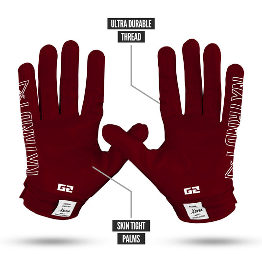 NXTRND G2™ Football Gloves Maroon