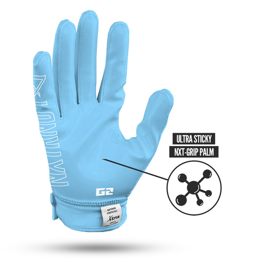 NXTRND G2™ Football Gloves Columbia Blue