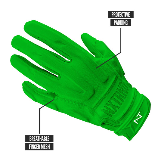 NXTRND G3™ Padded Football Gloves Green