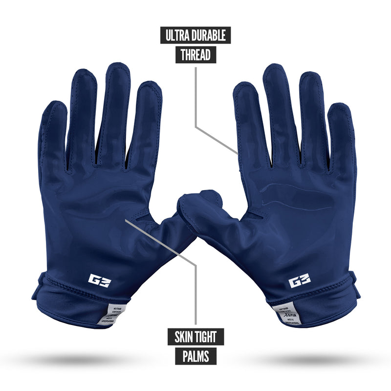 Load image into Gallery viewer, NXTRND G3™ Padded Football Gloves Navy Blue
