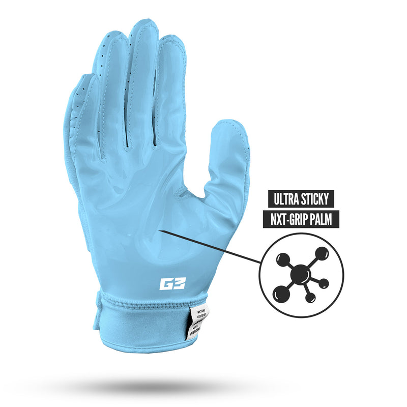 Load image into Gallery viewer, NXTRND G3™ Padded Football Gloves Columbia Blue