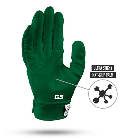 NXTRND G3™ Padded Football Gloves Dark Green