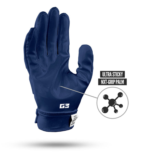 NXTRND G3™ Padded Football Gloves Navy Blue