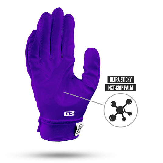 NXTRND G3™ Padded Football Gloves Purple