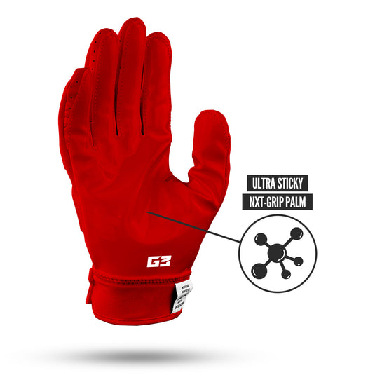 NXTRND G3™ Padded Football Gloves Red