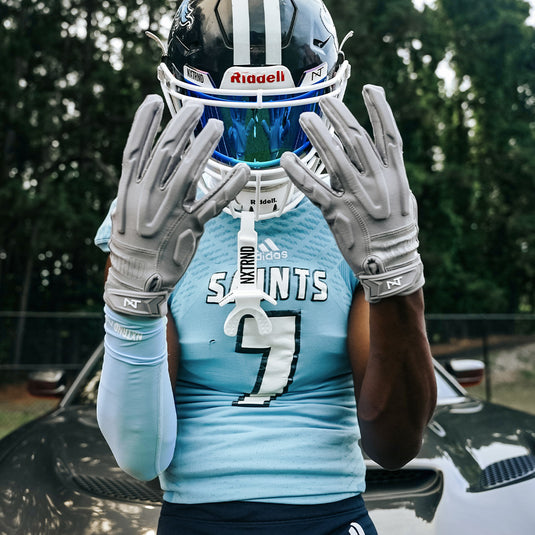 NXTRND G3™ Padded Football Gloves Grey