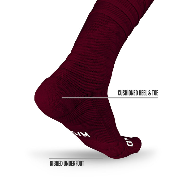 Load image into Gallery viewer, NXTRND XTD™ Scrunch Football Socks Maroon
