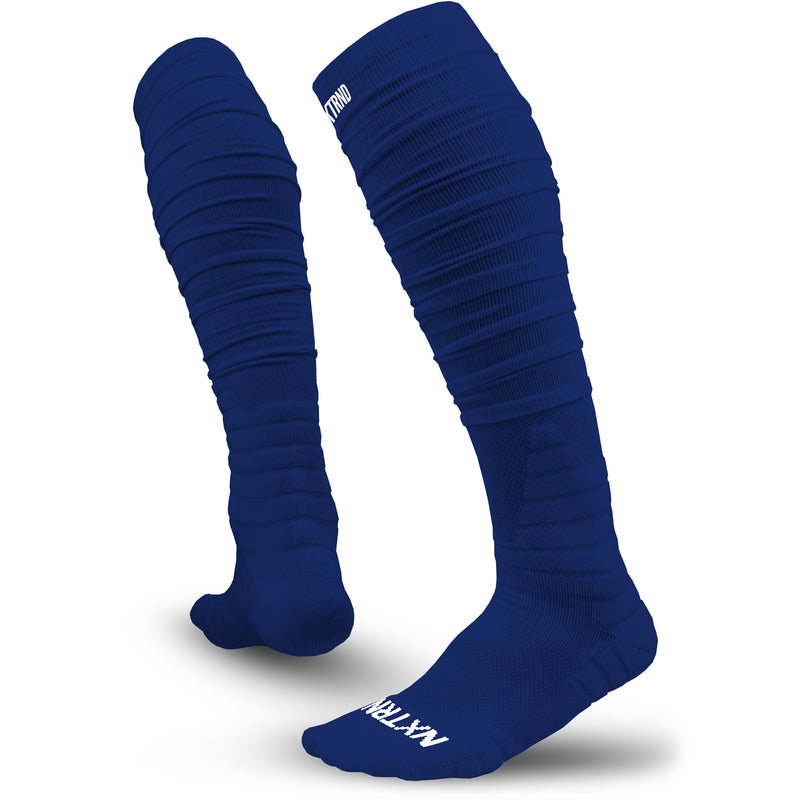 Load image into Gallery viewer, NXTRND XTD™ Scrunch Football Socks Navy Blue