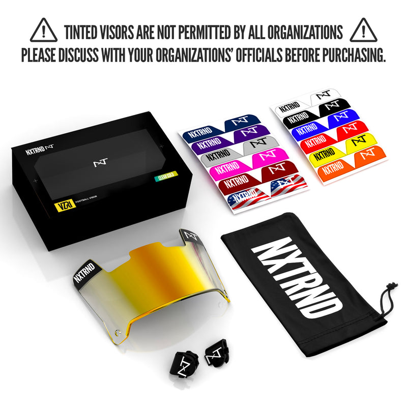 Load image into Gallery viewer, NXTRND VZR1™ Football Visor Clear Gold