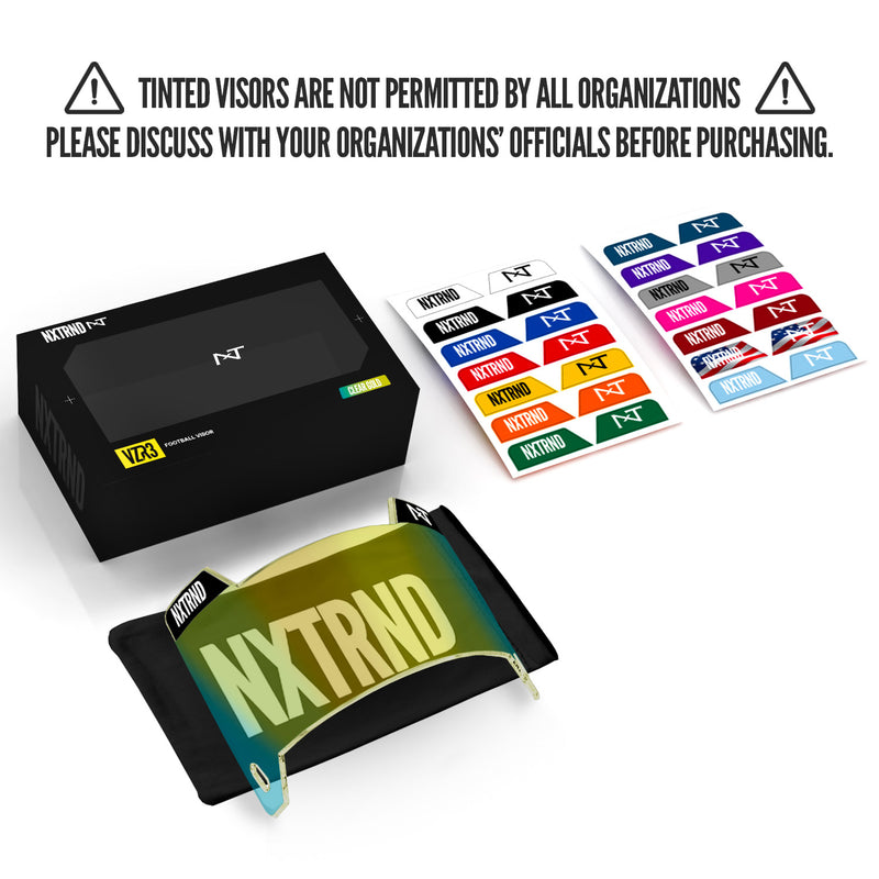 Load image into Gallery viewer, NXTRND VZR3™ Football Visor Clear Gold