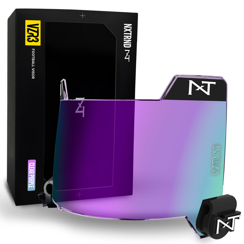 Load image into Gallery viewer, NXTRND VZR3™ Football Visor Clear Purple

