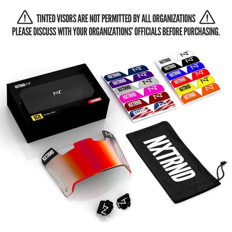 Load image into Gallery viewer, NXTRND VZR1™ Football Visor Clear Red