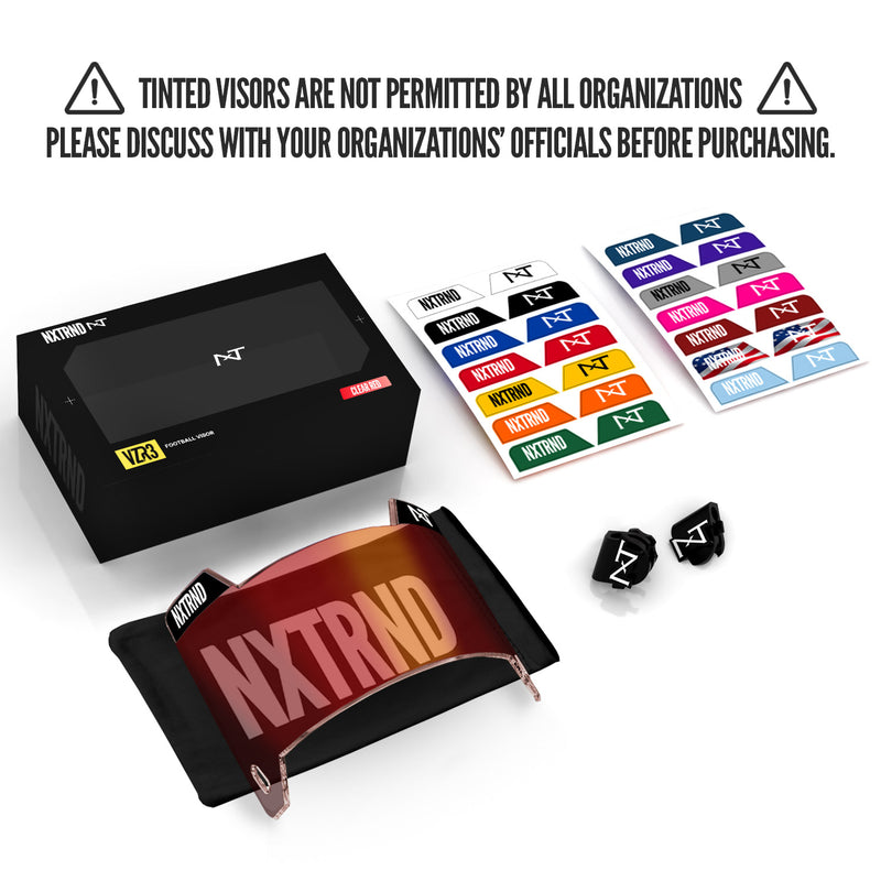 Load image into Gallery viewer, NXTRND VZR3™ Football Visor Clear Red