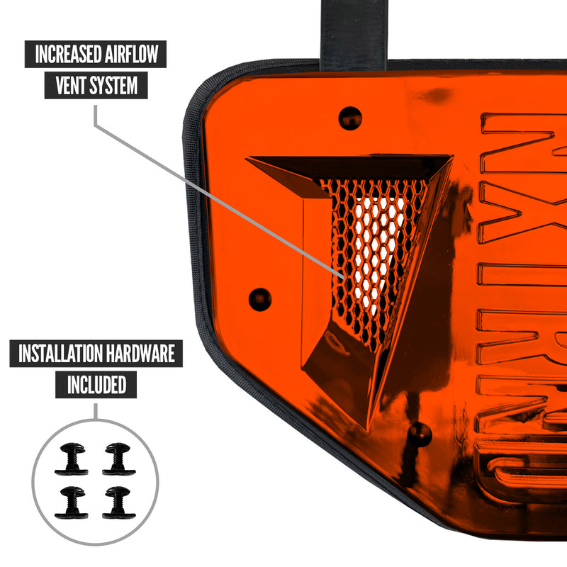 Load image into Gallery viewer, NXTRND B-PLATE™ Football Back Plate Chrome Orange
