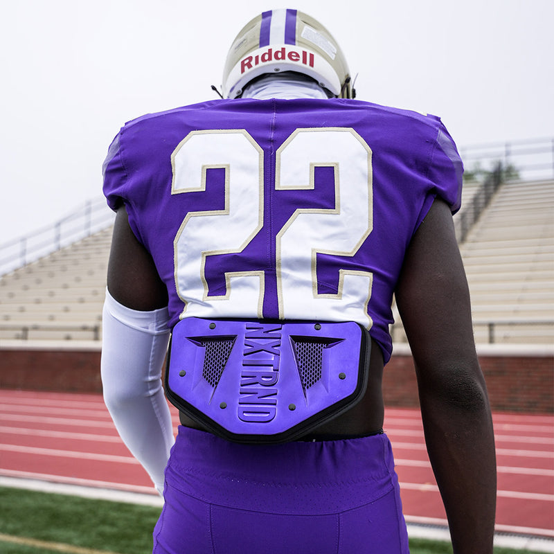 Load image into Gallery viewer, NXTRND B-PLATE™ Football Back Plate Chrome Purple
