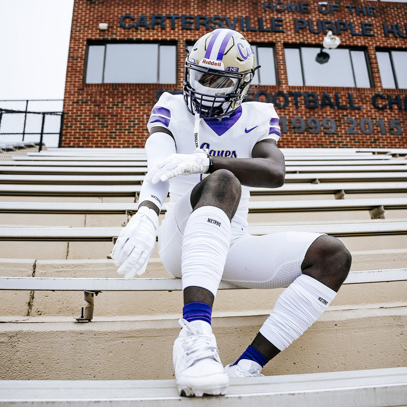 Load image into Gallery viewer, NXTRND Quarter Football Socks Purple 3-Pairs