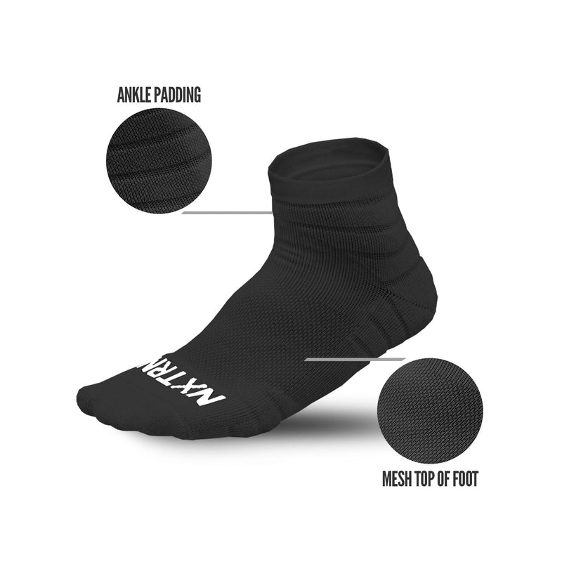 Load image into Gallery viewer, NXTRND Quarter Football Socks Black 3-Pairs
