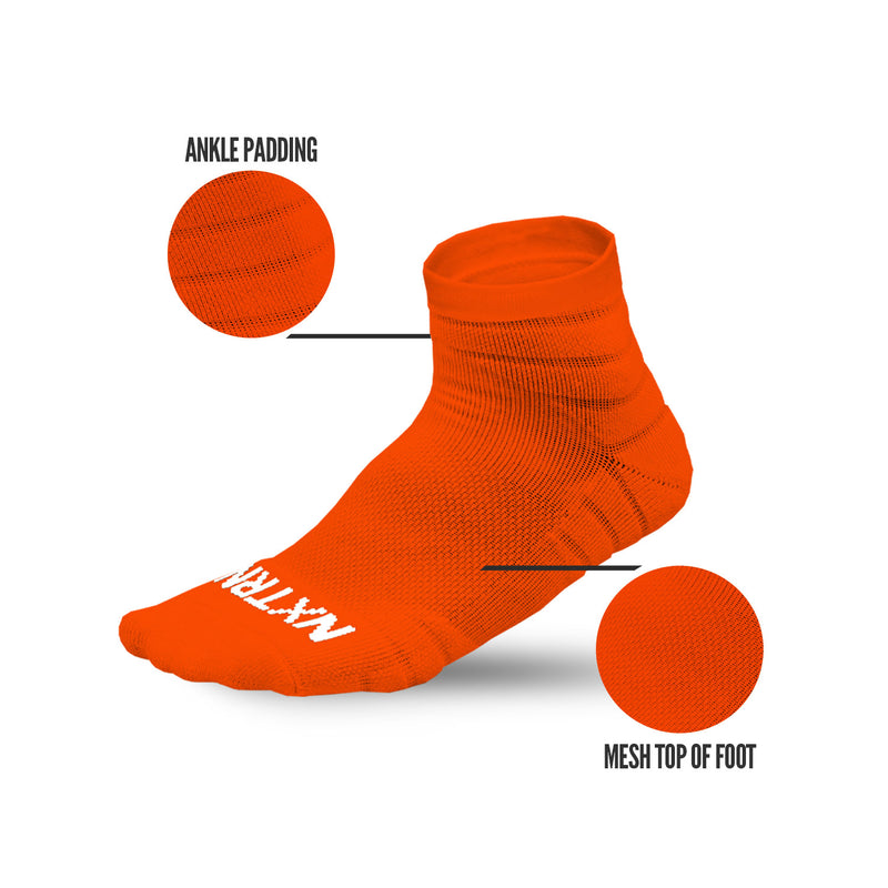 Load image into Gallery viewer, NXTRND Quarter Football Socks Orange 3-Pairs
