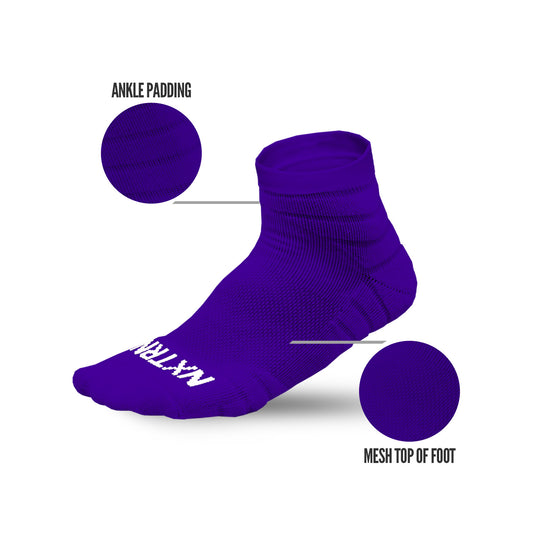 NXTRND Quarter Football Socks Purple 3-Pairs