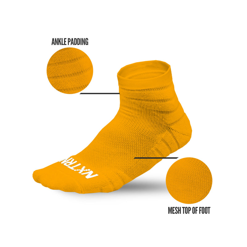 Load image into Gallery viewer, NXTRND Quarter Football Socks Yellow 3-Pairs
