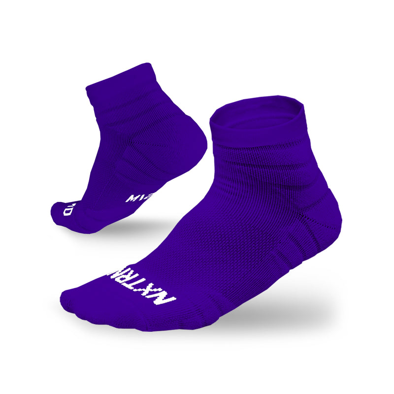 Load image into Gallery viewer, NXTRND Quarter Football Socks Purple 3-Pairs