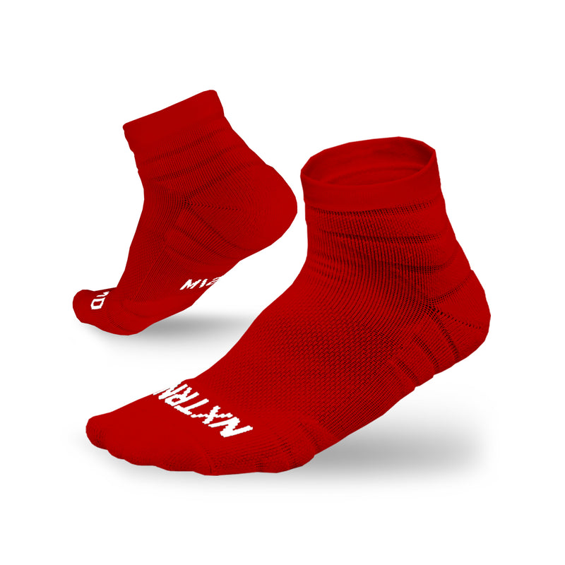 Load image into Gallery viewer, NXTRND Quarter Football Socks Red 3-Pairs