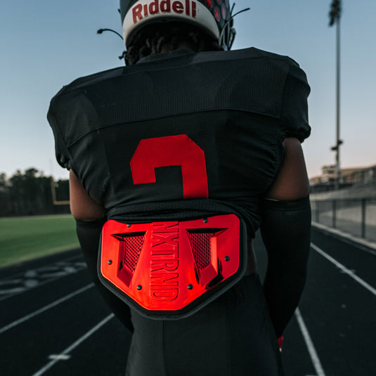 NXTRND B-PLATE™ Football Back Plate Chrome Red