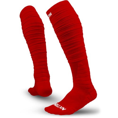 NXTRND XTD™ Scrunch Football Socks Red