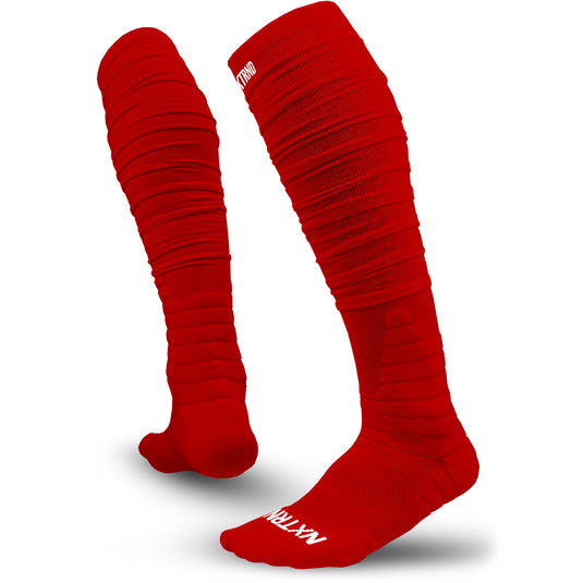 NXTRND XTD™ Scrunch Football Socks Red