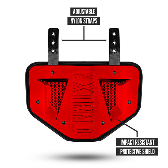 NXTRND B-PLATE™ Football Back Plate Chrome Red