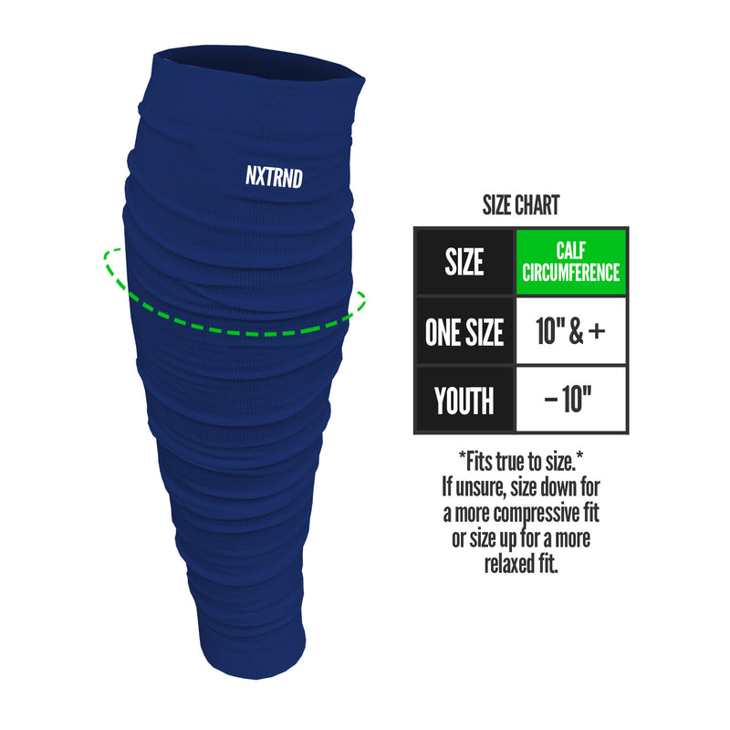 Load image into Gallery viewer, NXTRND Football Leg Sleeves Navy Blue
