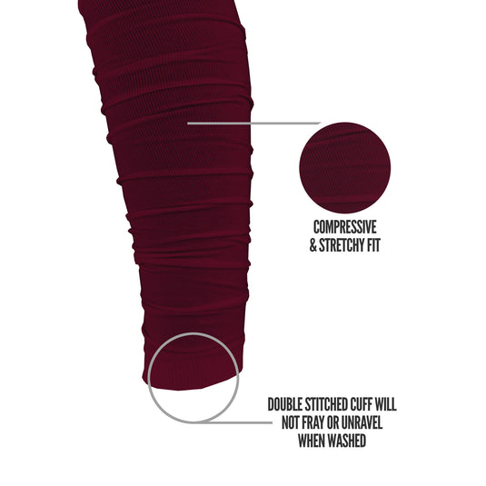 NXTRND Football Leg Sleeves Maroon