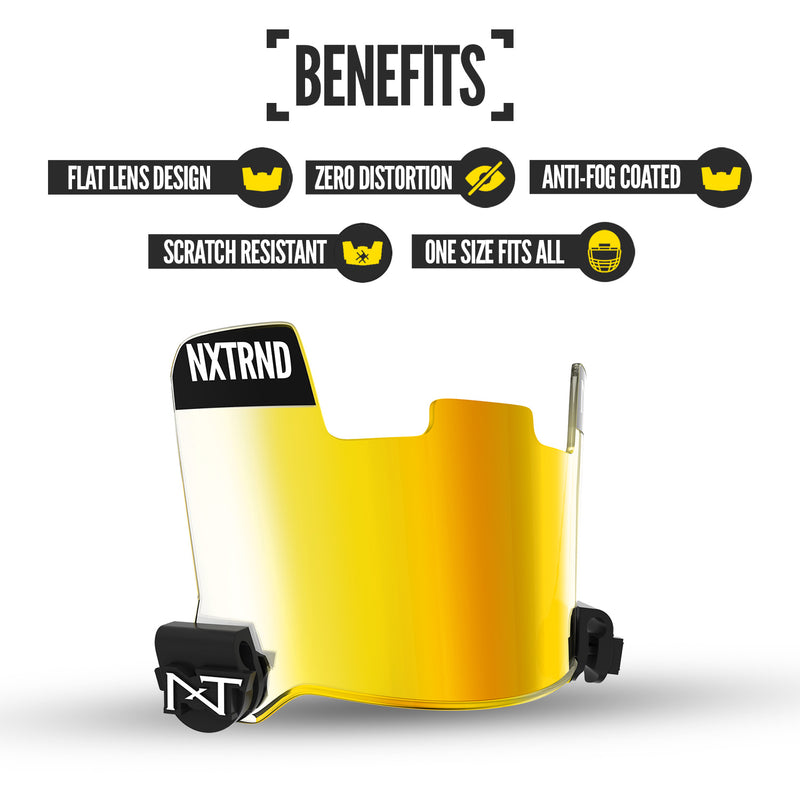 Load image into Gallery viewer, NXTRND VZR1™ Football Visor Clear Gold