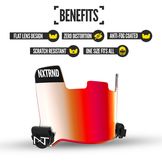 NXTRND VZR1™ Football Visor Clear Red